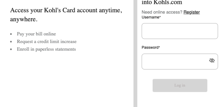 kohl credit card activation